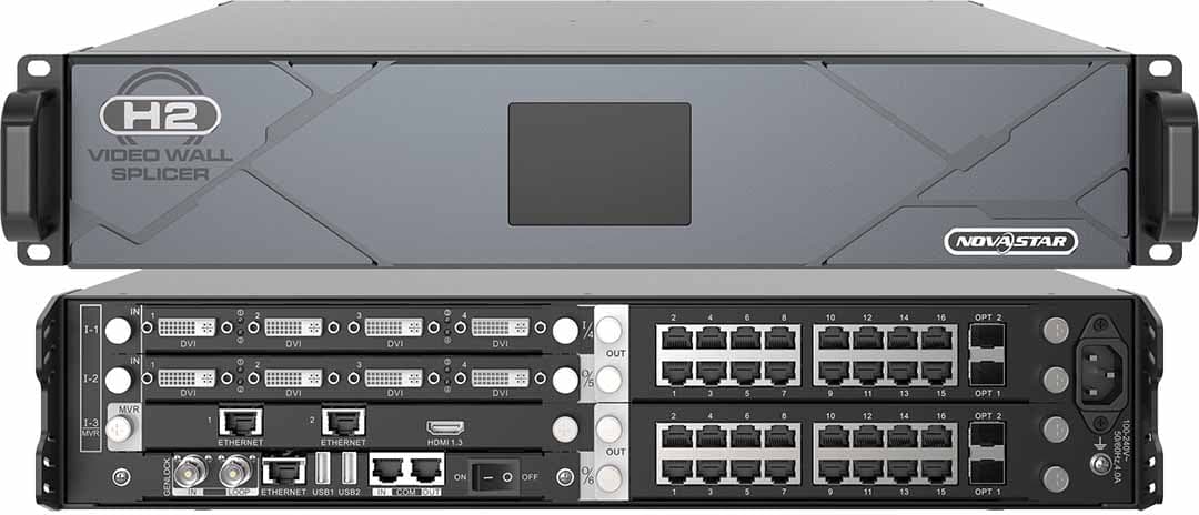 Novastar H2 video wall splicer included with Lunar Walls configurations